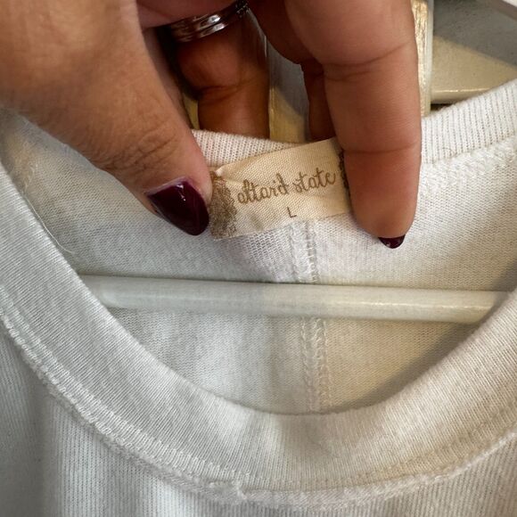 Altar'd State White Crewneck Cropped Tee - Picture 3 of 3